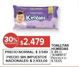 Carrefour Kimbies toallitas humedas oferta