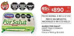 Carrefour Cremac queso por salut light fraccionado oferta