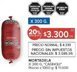 Carrefour Cagnoli mortadela oferta