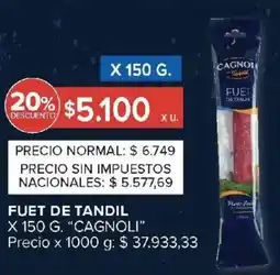 Carrefour Cagnoli fuet de tandil oferta