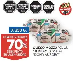 Carrefour Doña aurora queso mozzarella cilindro oferta