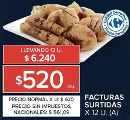 Carrefour Facturas surtidas oferta