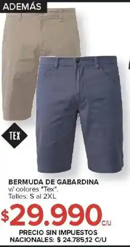 Carrefour Tex bermuda de gabardina v/ colores oferta