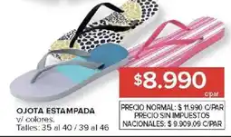 Carrefour Ojota estampada oferta