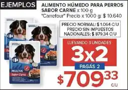 Carrefour Carrefour ejemplos alimento húmedo para perros sabor carne oferta