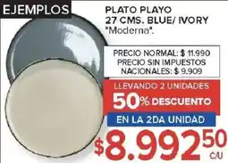 Carrefour Moderna plato playo blue/ivory oferta