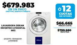 Supermayorista Vital Drean lavarropa drean inverter c/frontal oferta