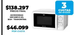 Supermayorista Vital Bgh microondas mecanico tramontina oferta