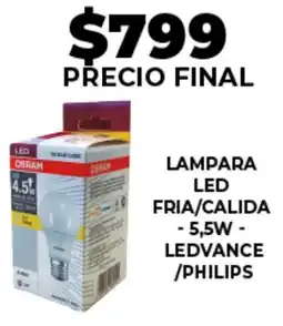 Supermayorista Vital Ledvance /philips lampara led fria/calida oferta