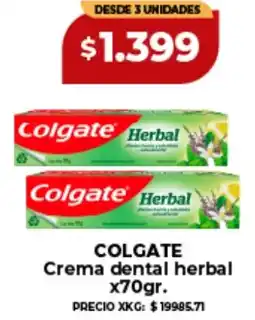 Supermayorista Vital Colgate crema dental herbal oferta