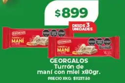 Supermayorista Vital Georgalos turrón de mani con miel oferta