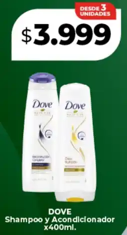 Supermayorista Vital Dove shampoo y acondicionador oferta
