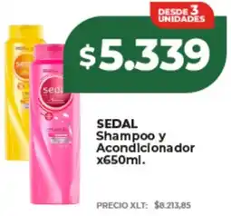 Supermayorista Vital Sedal shampoo y acondicionador oferta