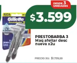 Supermayorista Vital Gillette prestobarba 3 maq afeitar desc nueva oferta