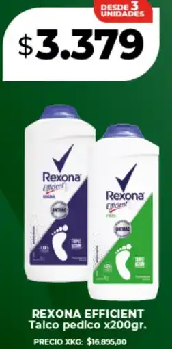 Supermayorista Vital Rexona efficient talco pedico oferta