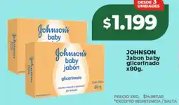 Supermayorista Vital Johnson jabon baby glicerinado oferta