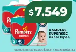Supermayorista Vital Pampers supersec pañal hiper oferta