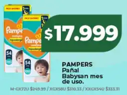 Supermayorista Vital Pampers pañal babysan mes de uso oferta