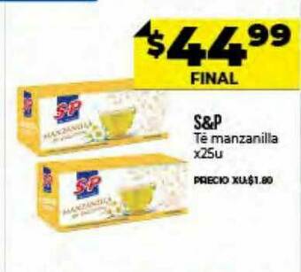 Supermayorista Vital S&p Té Manzanilla oferta