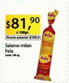Supermercados Damesco Salame Milan Fela oferta