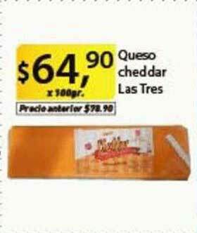 Supermercados Damesco Queso Cheddar Las Tres oferta