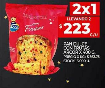Supermercados DIA Pan Dulce Con Frutas Arcor oferta
