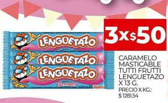 Supermercados DIA Caramelo Masticable Tutti Frutti Lenguetazo oferta