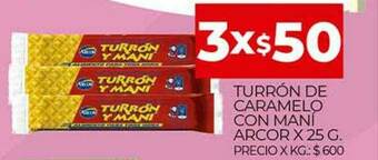 Supermercados DIA Turrón De Caramelo Con Maní Arcor oferta