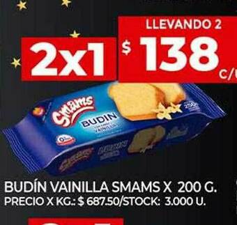 Supermercados DIA Budín Vainilla Smams oferta
