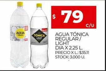 Supermercados DIA Agua Tónica Regular Light Dia oferta