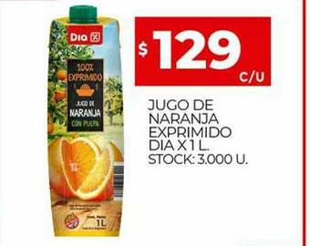 Supermercados DIA Jugo De Naranja Exprimido Dia oferta