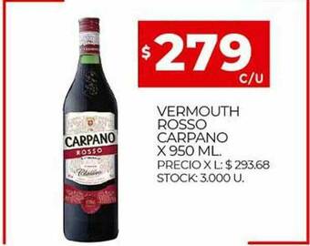 Supermercados DIA Vermouth Rosso Carpano oferta