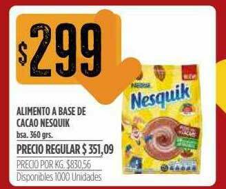 Supermercados Vea Alimento A Base De Cacao Nesquik oferta