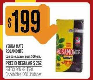 Supermercados Vea Yerba Mate Rosamonte oferta