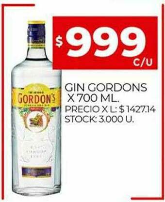 Supermercados DIA Gin Gordons oferta