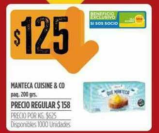Supermercados Vea Manteca Cuisine & Co oferta