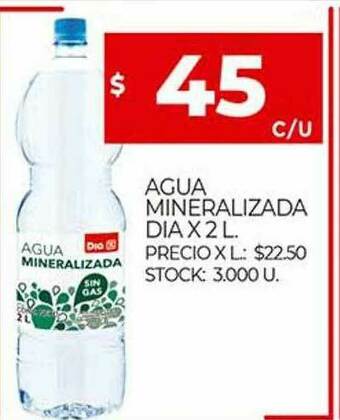 Supermercados DIA Agua Mineralizada Dia oferta