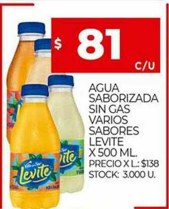 Supermercados DIA Agua Saborizada Sin Gas Varios Sabores Levite oferta