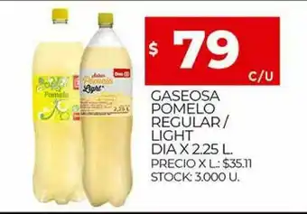 Supermercados DIA Gaseosa Pomelo Regular Light Dia oferta