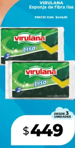 Supermayorista Vital Virulana esponja de fibra lisa oferta
