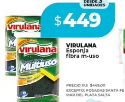 Supermayorista Vital Virulana esponja fibra m-uso oferta