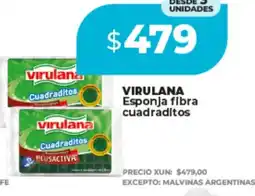 Supermayorista Vital Virulana esponja fibra cuadraditos oferta