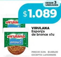 Supermayorista Vital Virulana esponja de bronce oferta