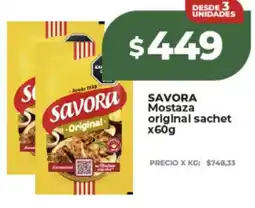 Supermayorista Vital Savora mostaza original sachet oferta