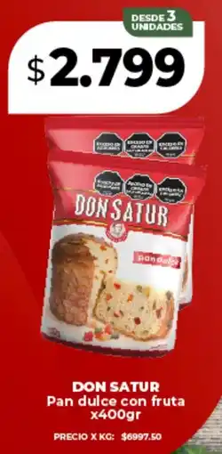 Supermayorista Vital Don satur pan dulce con fruta oferta
