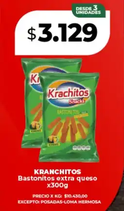 Supermayorista Vital Kranchitos bastonitas extra queso oferta