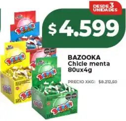 Supermayorista Vital Bazooka chicle menta oferta
