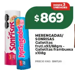 Supermayorista Vital Merengadas/ sonrisas galletitas fruti. oferta