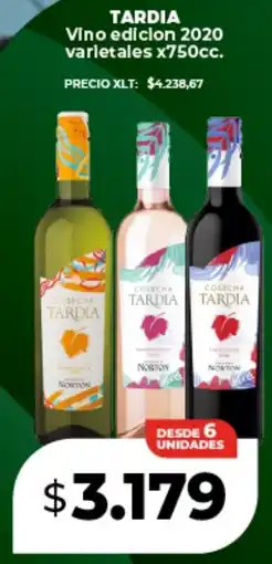 Supermayorista Vital Tardia vino edicion 2020 varietales oferta