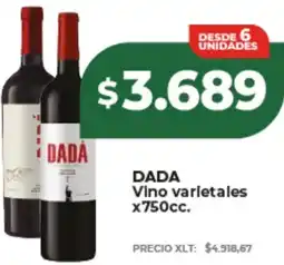 Supermayorista Vital Dada vino varietales oferta